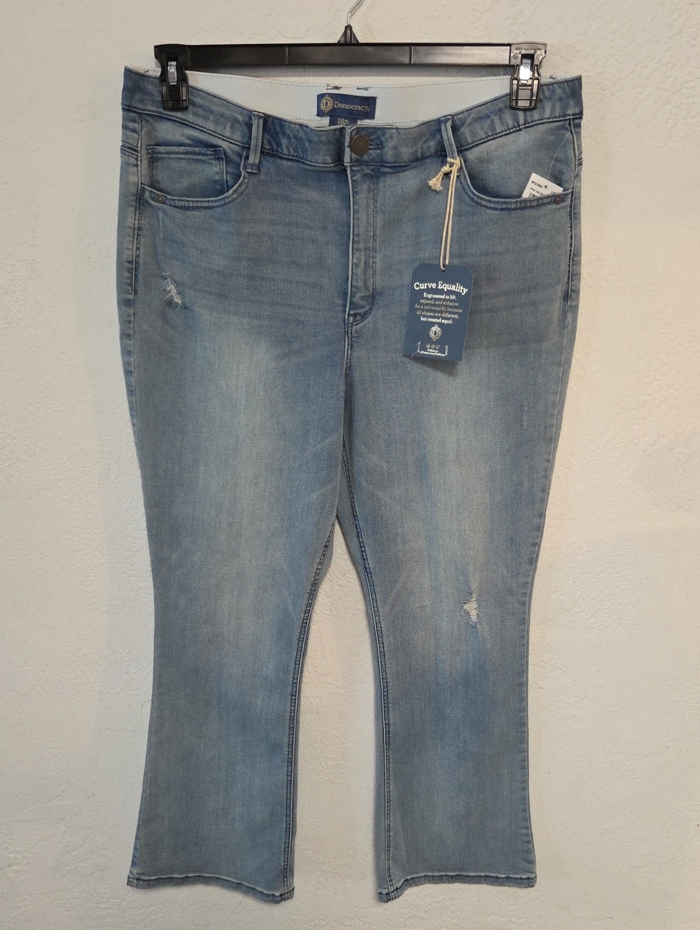 NWT "Democracy" Ab Solution Itty Bitty Boot High-Rise Woman's Jeans 18 Petite